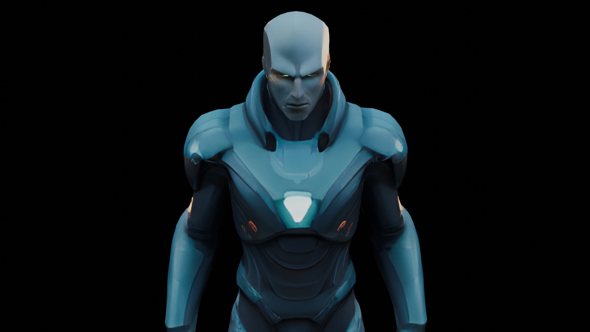 Sci-Fi Warrior Low-poly 3D model_9