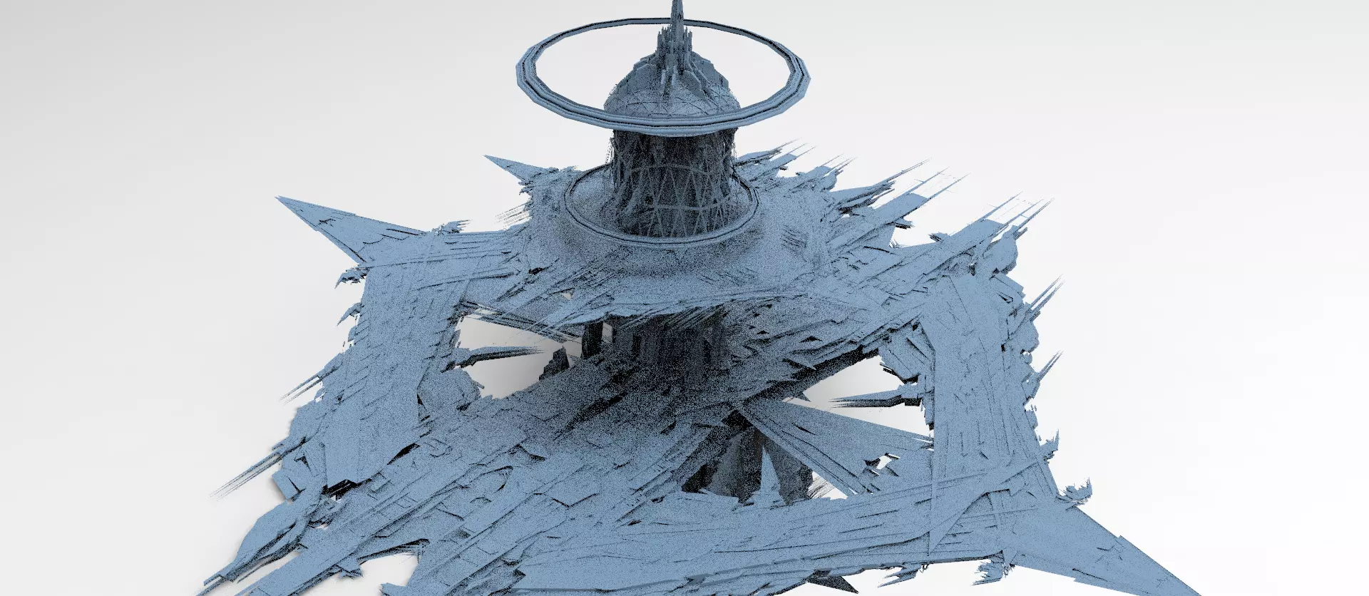 Cyber Elite Tram City Low-poly 3D model_0