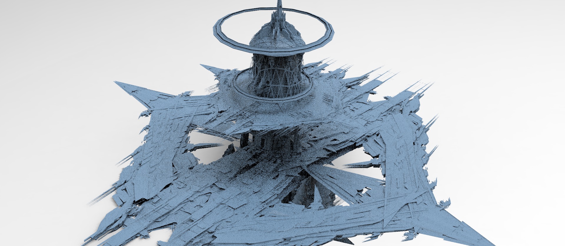 Cyber Elite Tram City Low-poly 3D model_1