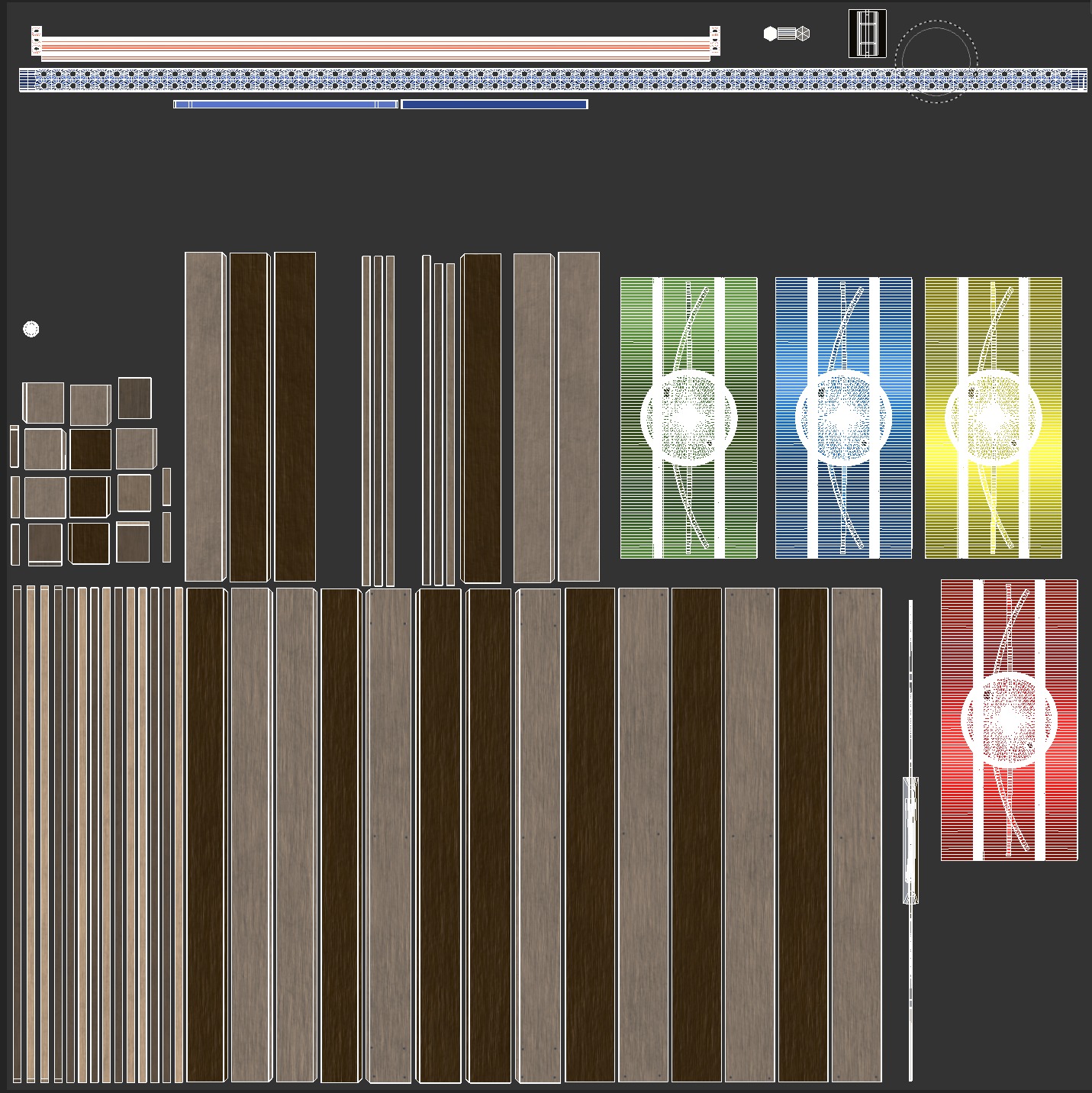 Metal Shelf Pallet Rack And Barrels 3D model_17