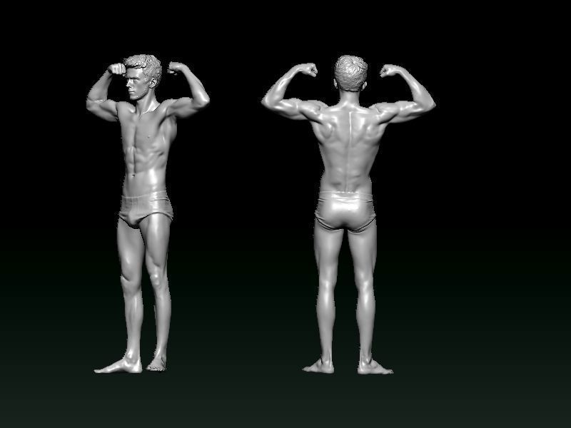 Muscular guy - statue - 3D print 3D print model_2
