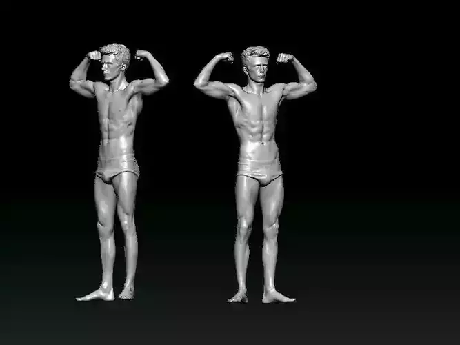 Muscular guy - statue - 3D print
