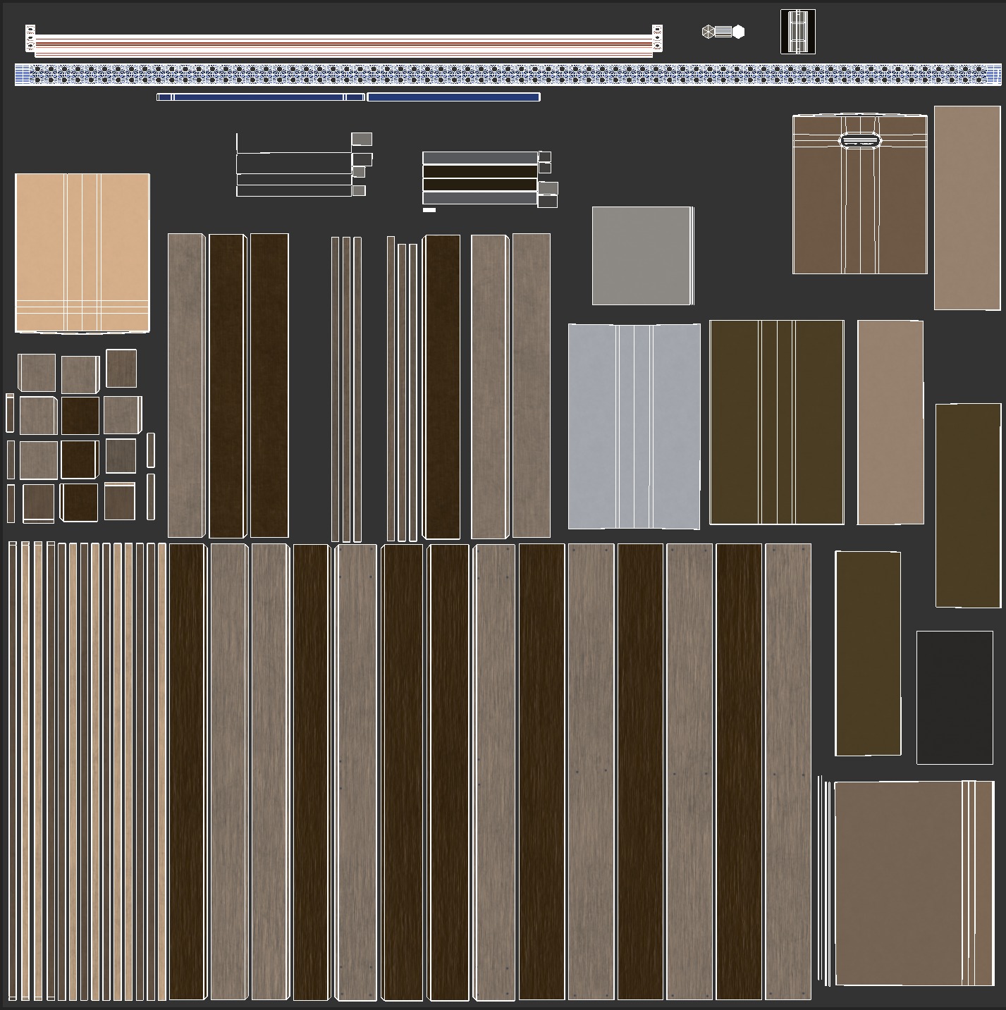 Metal Shelf Pallet Rack And Cardboard Boxes 3D model_15