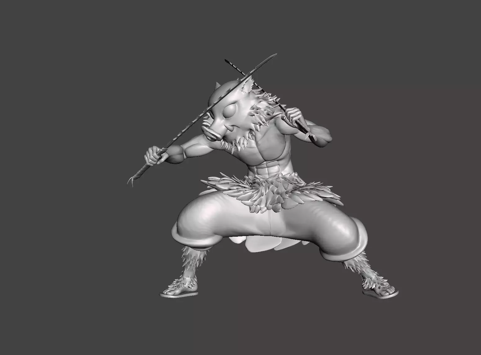 Inosuke Hashibira 3D Model 3D print model_0