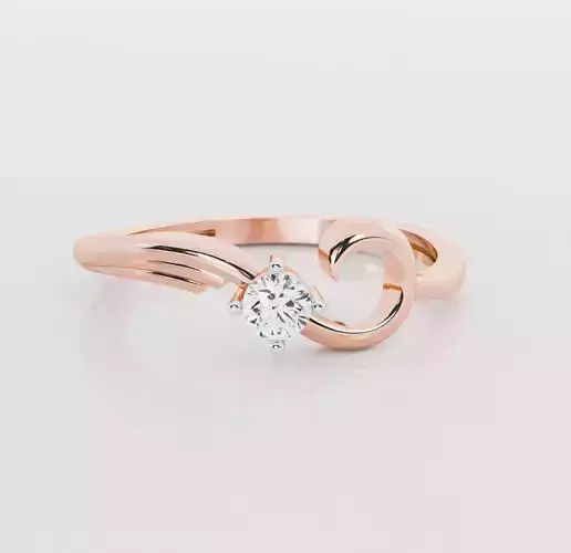 Italian diamond ring 3D print model