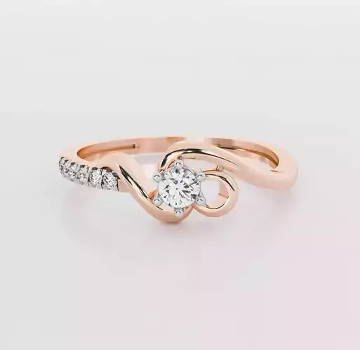 Italian diamond ring 3D print model