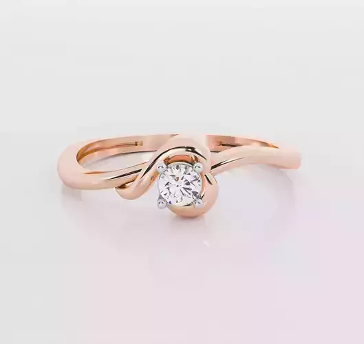 Heart diamond ring 3D print model