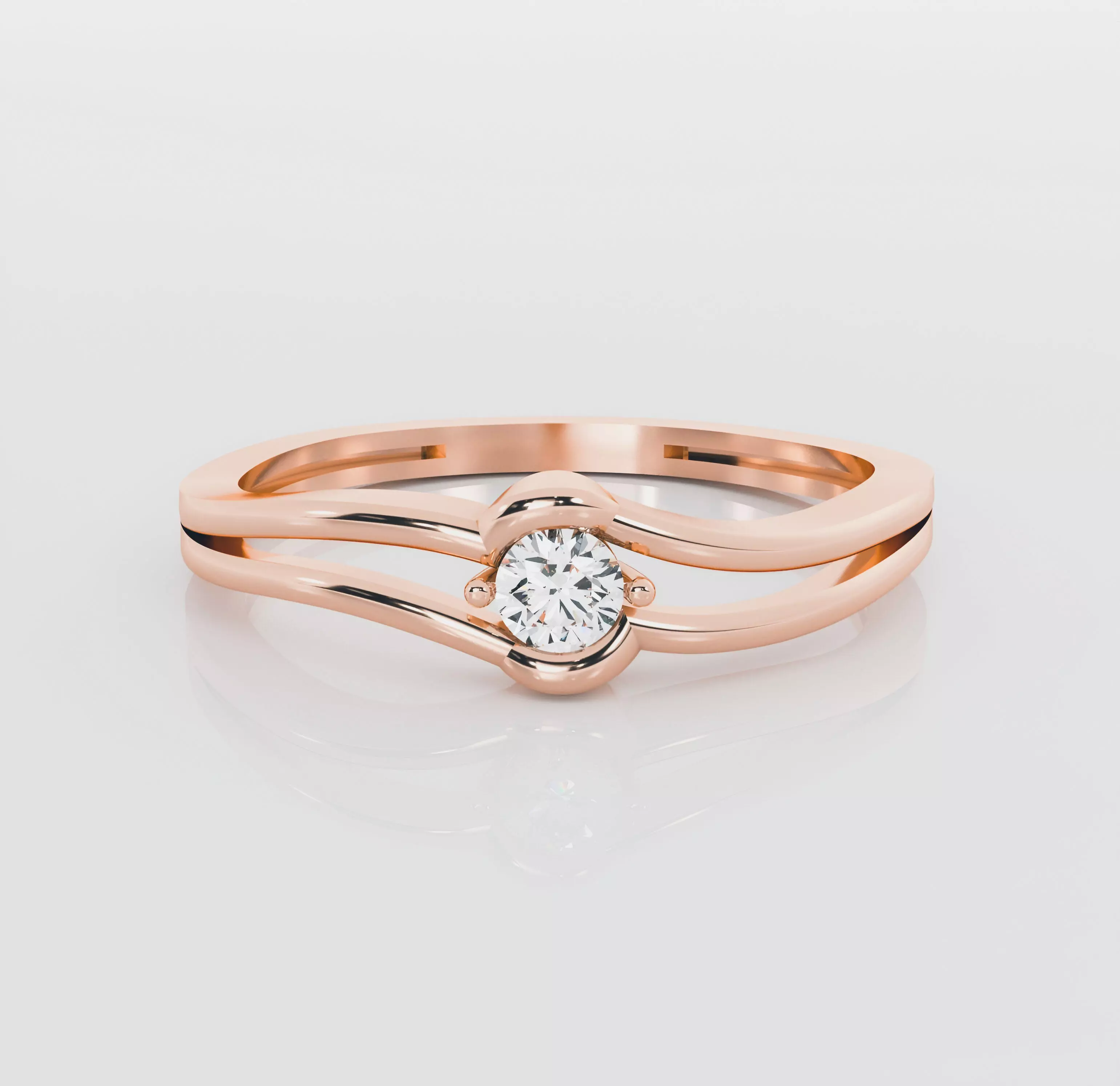 Italian diamond ring 3D print model