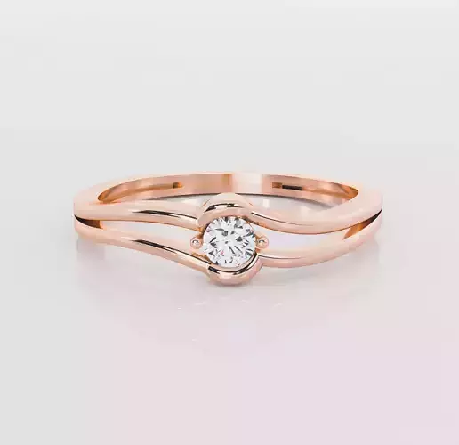 Italian diamond ring 3D print model