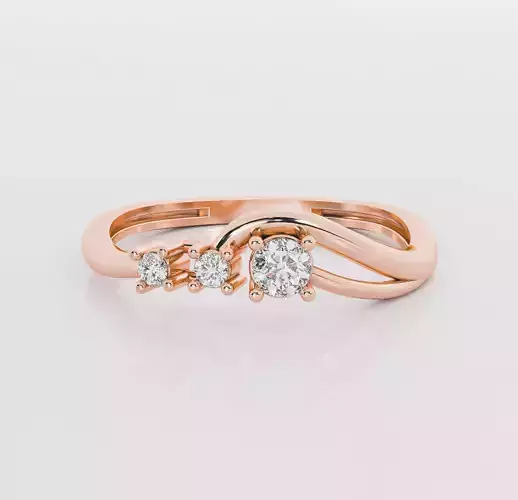 Italian diamond ring 3D print model