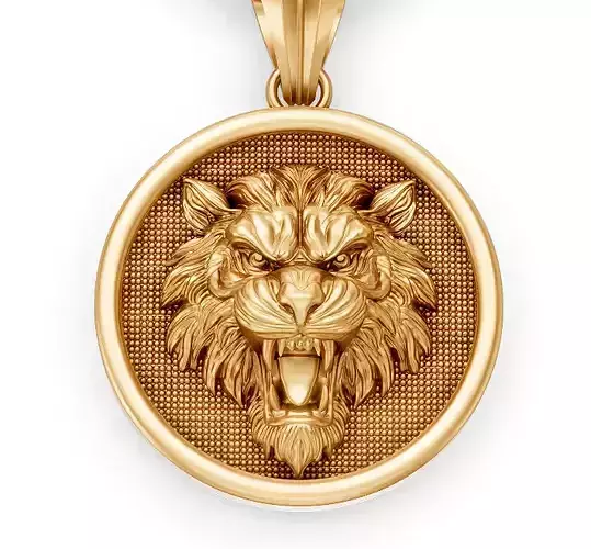 Tiger pendant  printable gold jewelry printable 3D model
