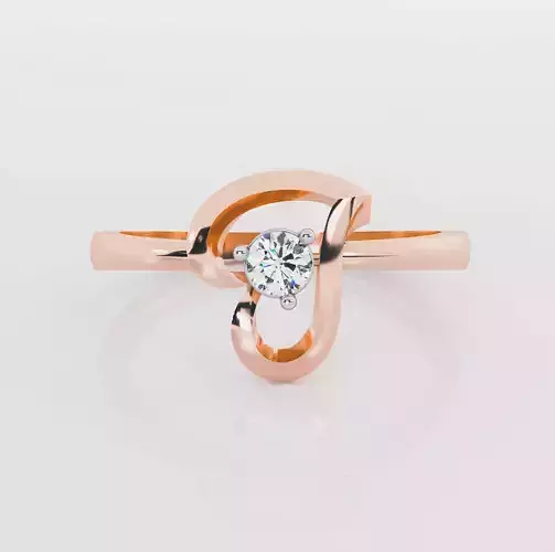 Heart Love Italian diamond ring