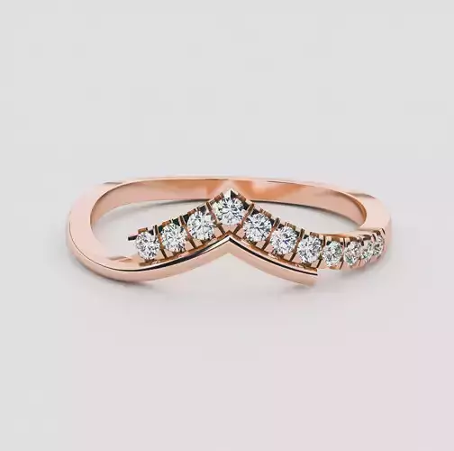 Diamond band ring 3D print model