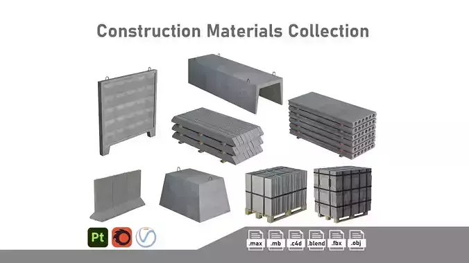 Concrete Construction Materials Collection 