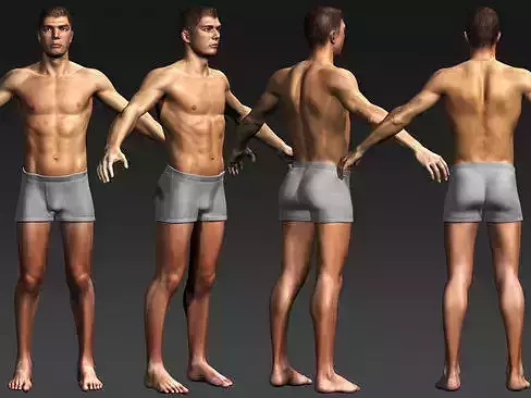 Daniel man in his underwear 3D model
