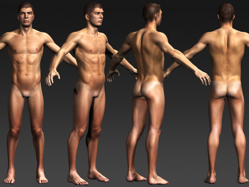 Daniel man in his underwear 3D model_17