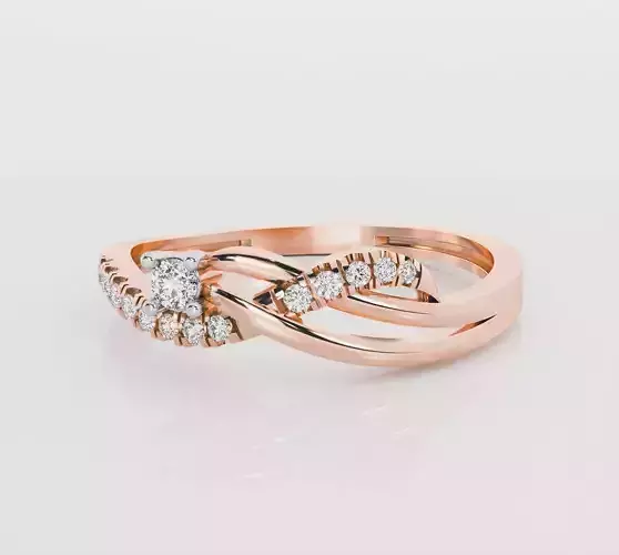 Italian diamond ring 3D print model