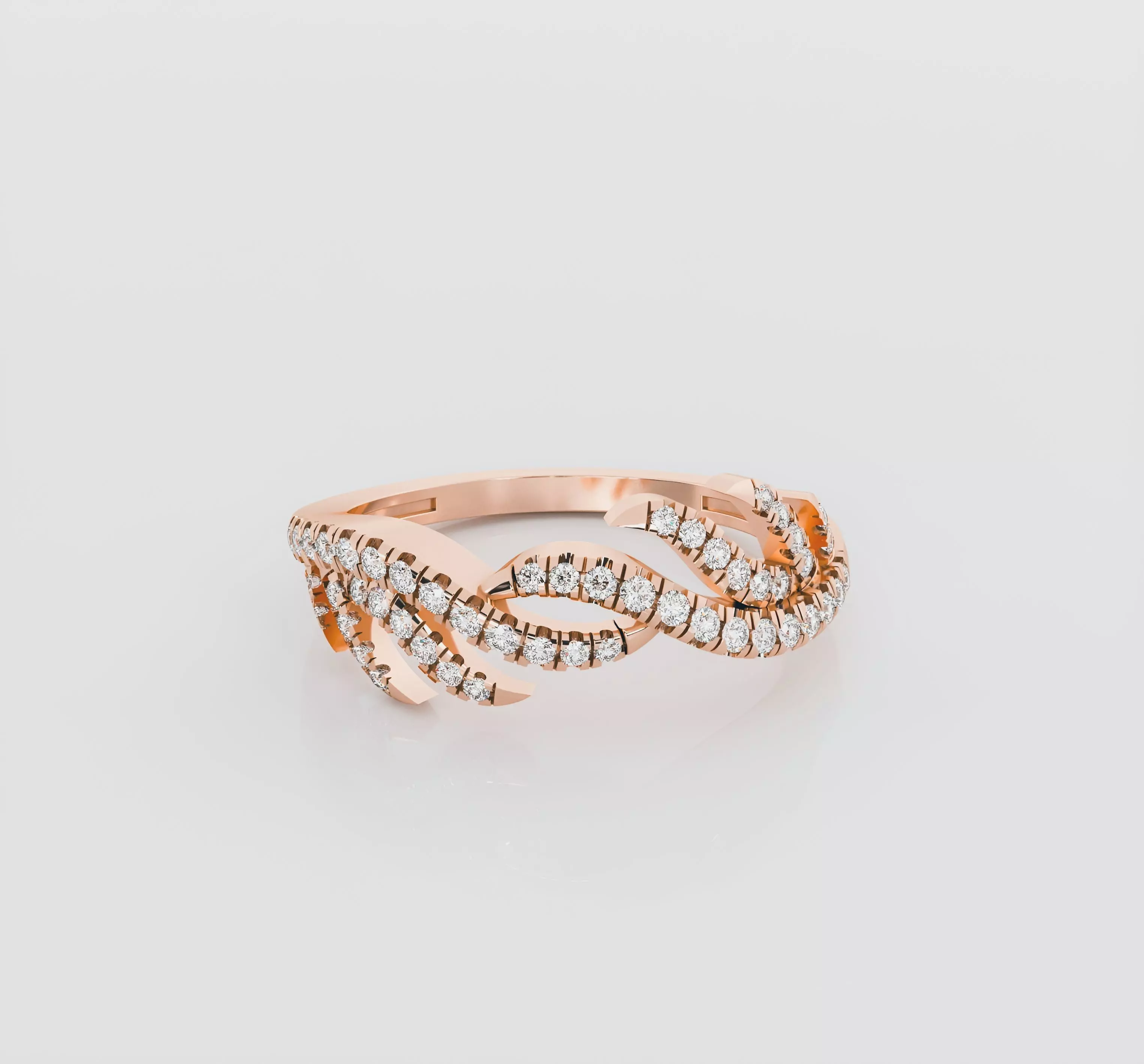 Italian diamond ring 3D print model_0