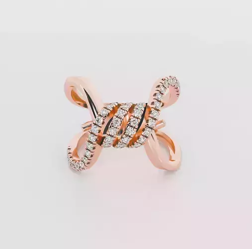 Knot Italian diamond ring