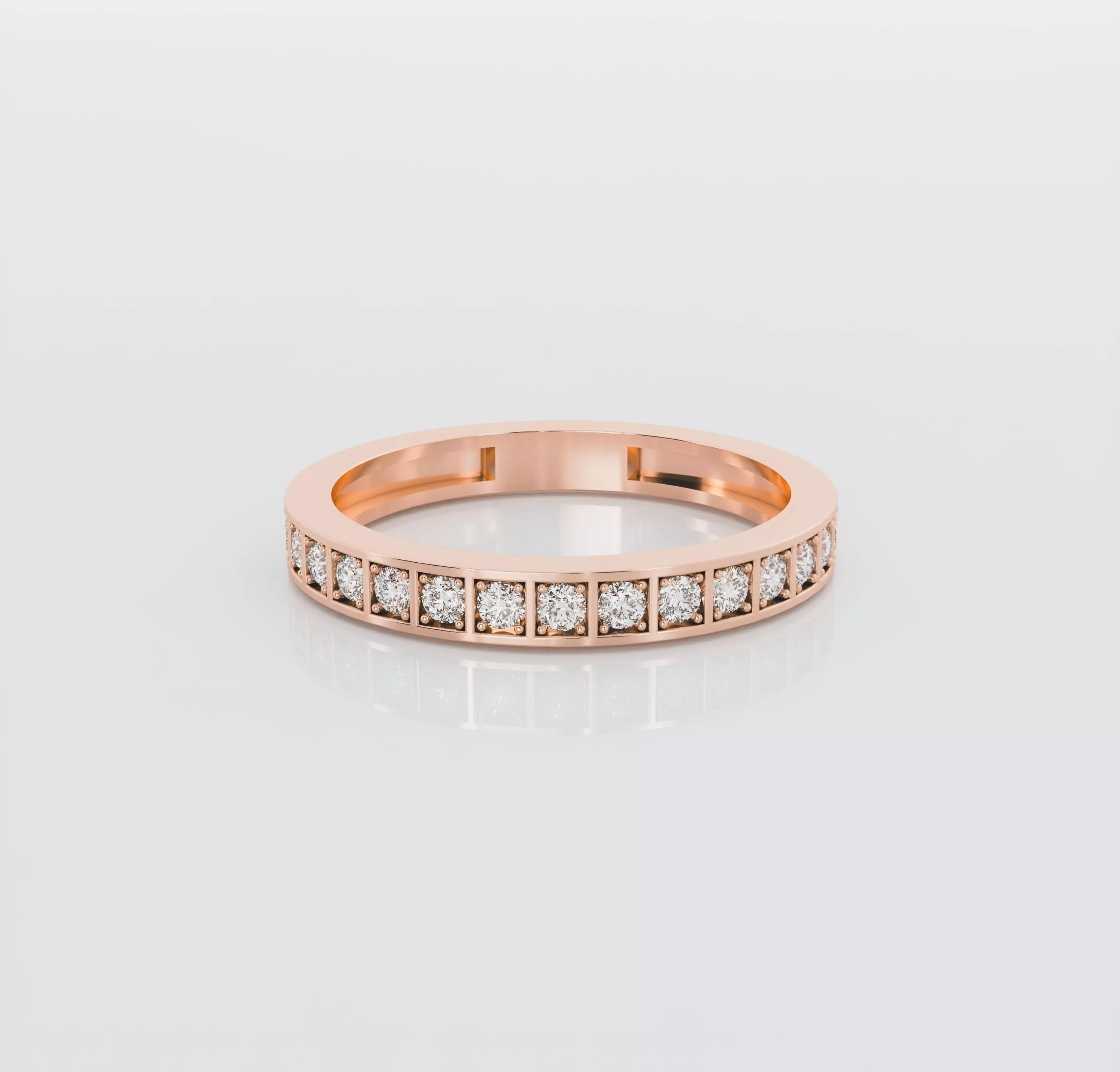 Eternity diamond band ring 3D print model_0