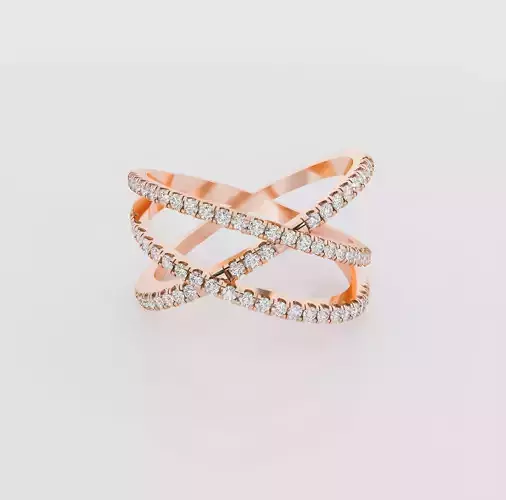 Wire mesh diamond ring