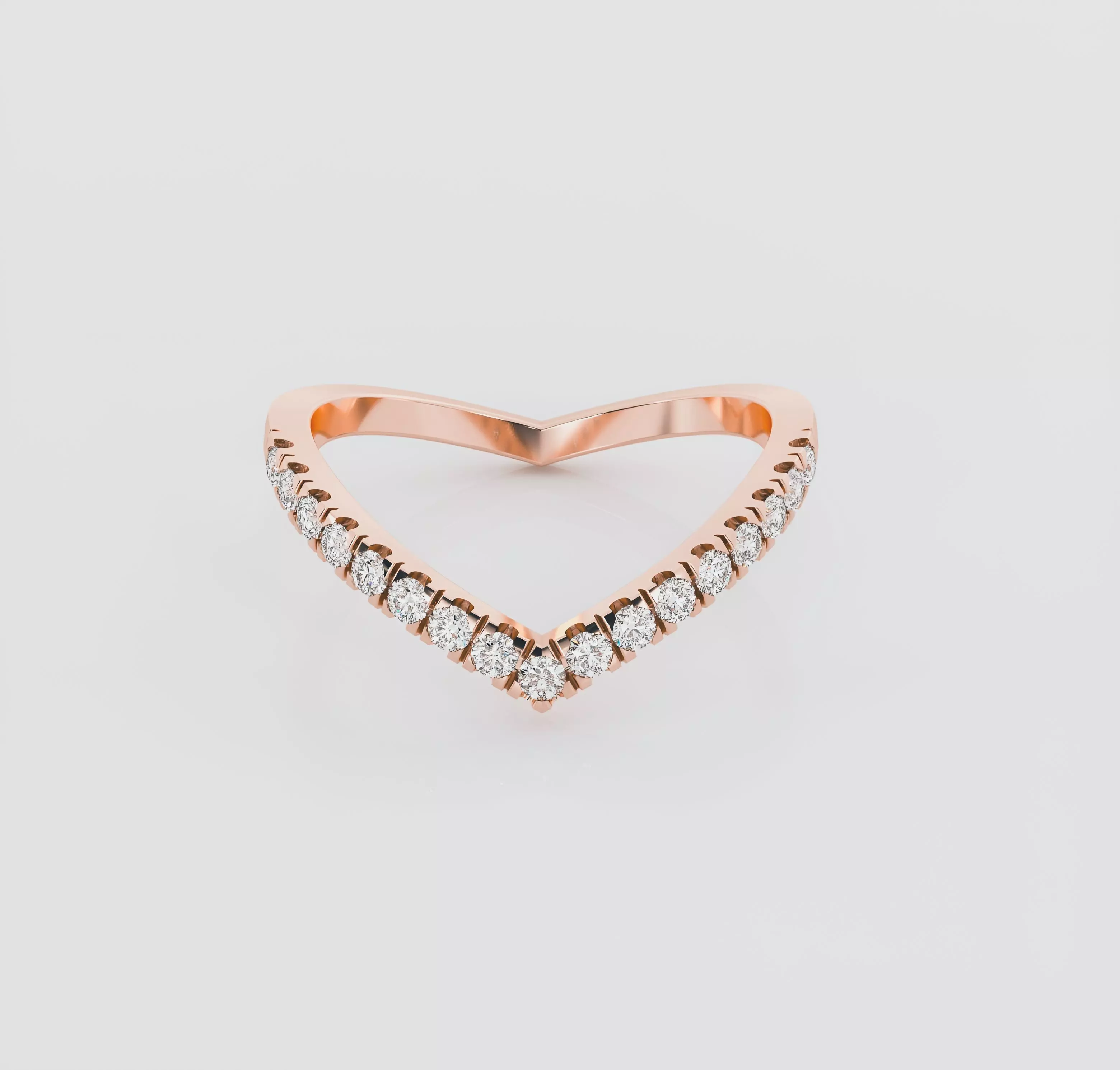 Curved Italian diamond ring 3D print model_0