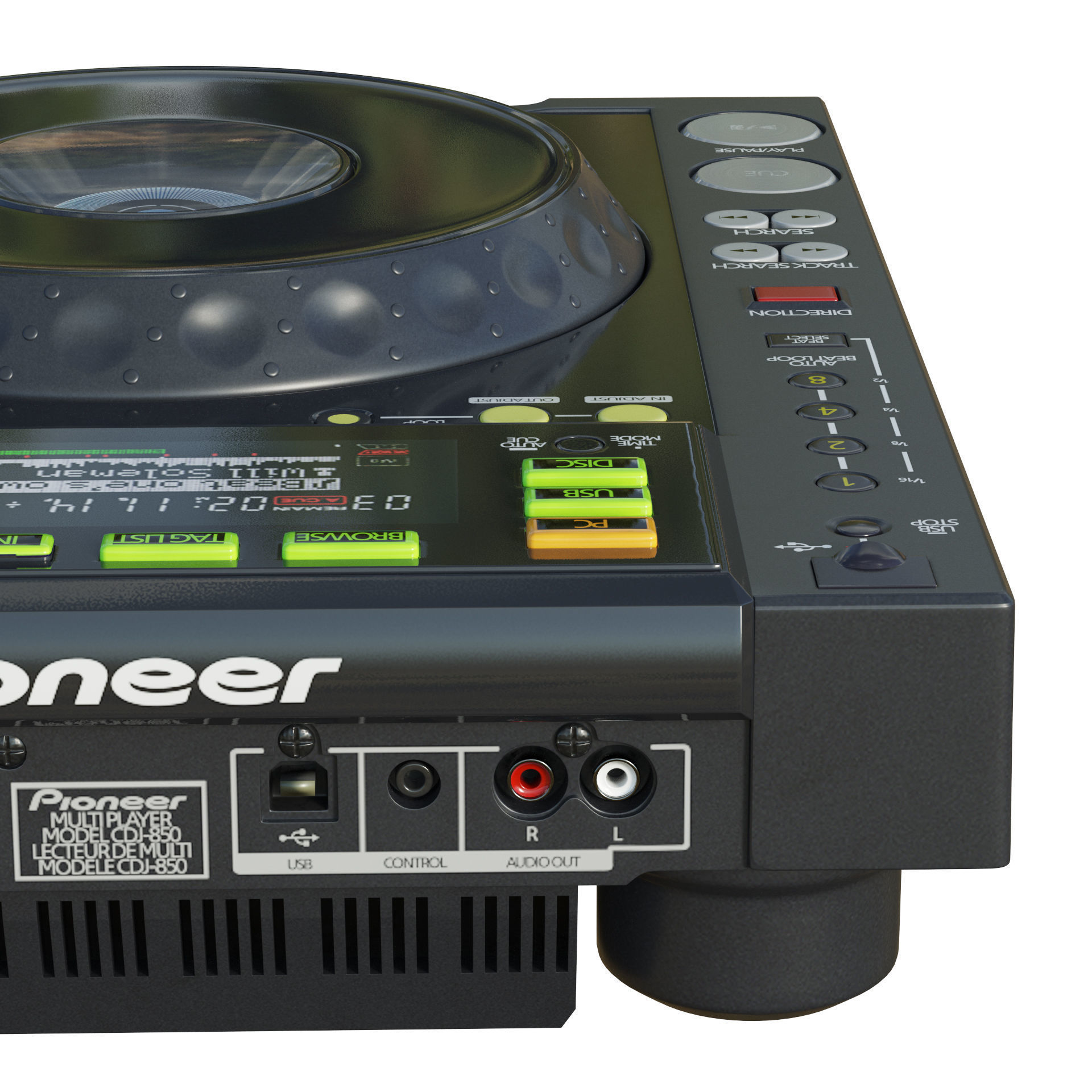 Pioneer CDJ 850 Black 3D model_12