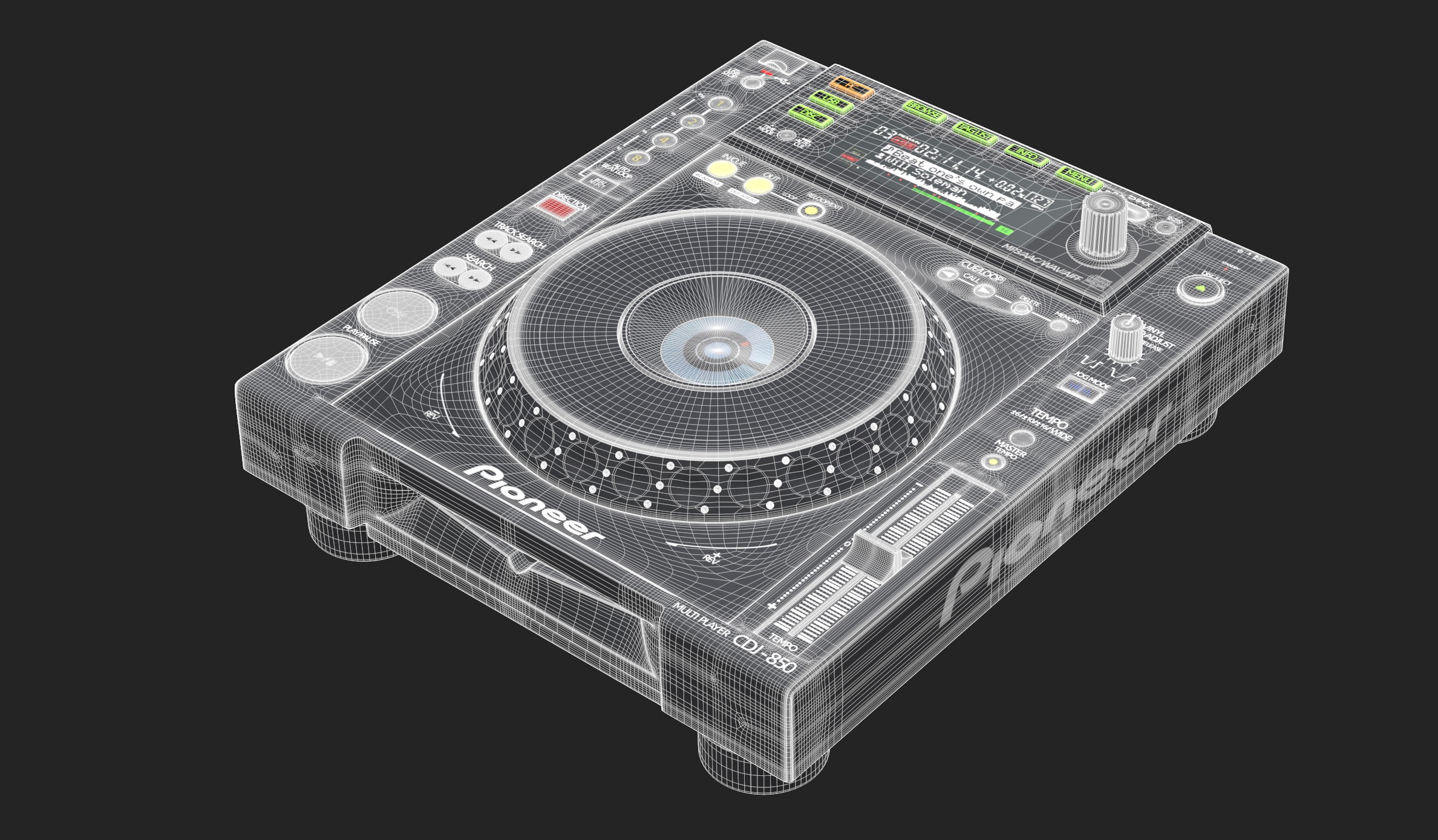 Pioneer CDJ 850 Black 3D model_25