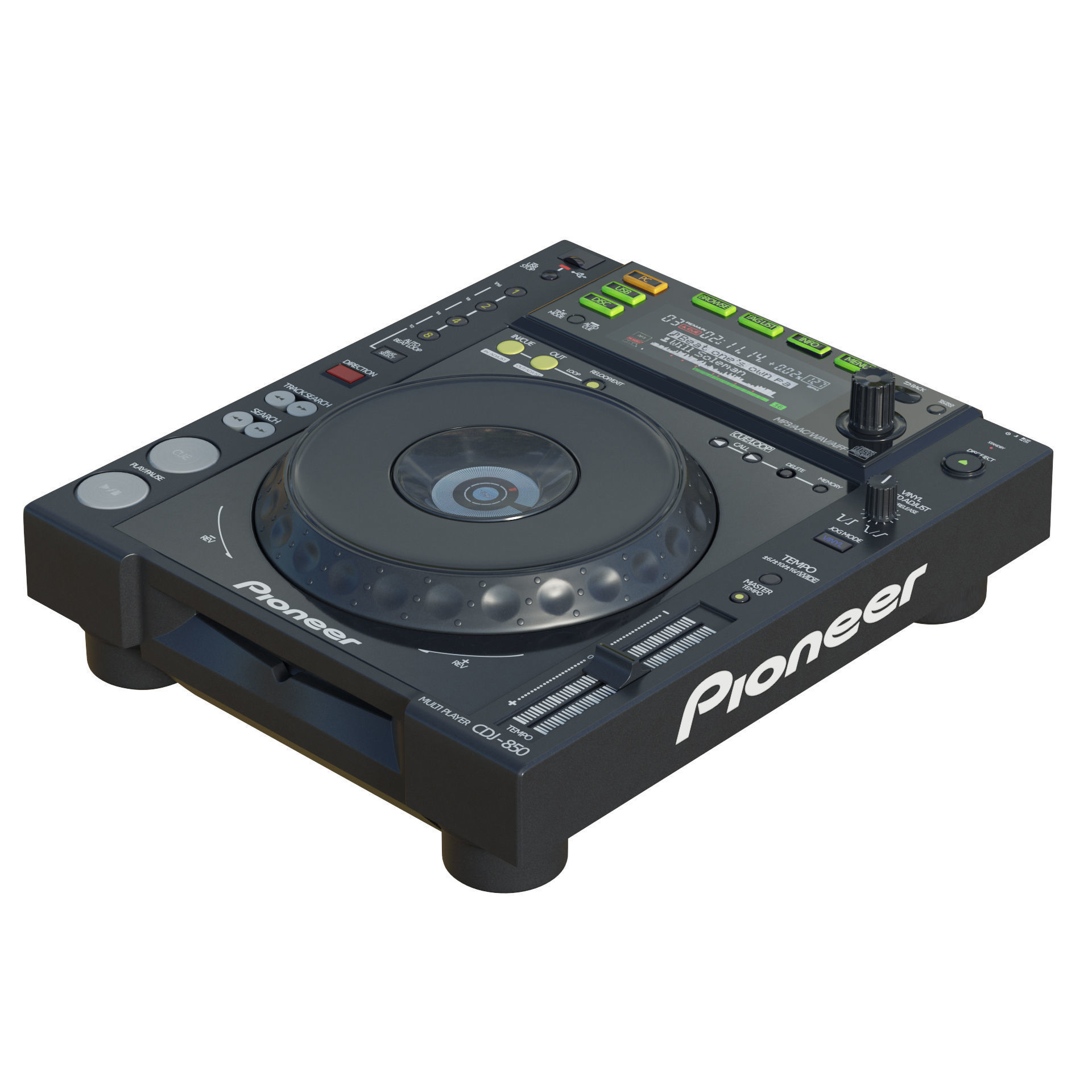 Pioneer CDJ 850 Black 3D model_3