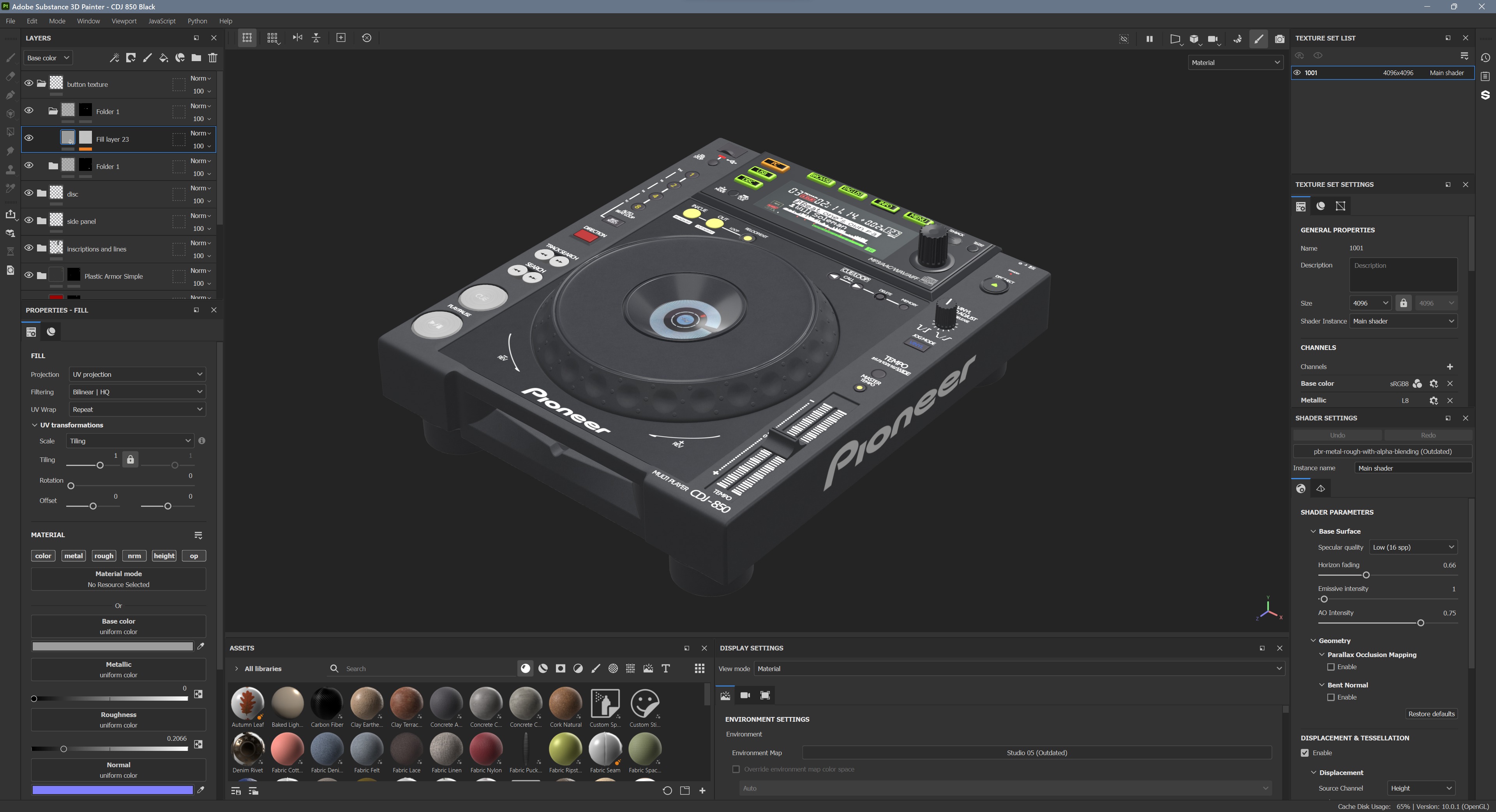 Pioneer CDJ 850 Black 3D model_24