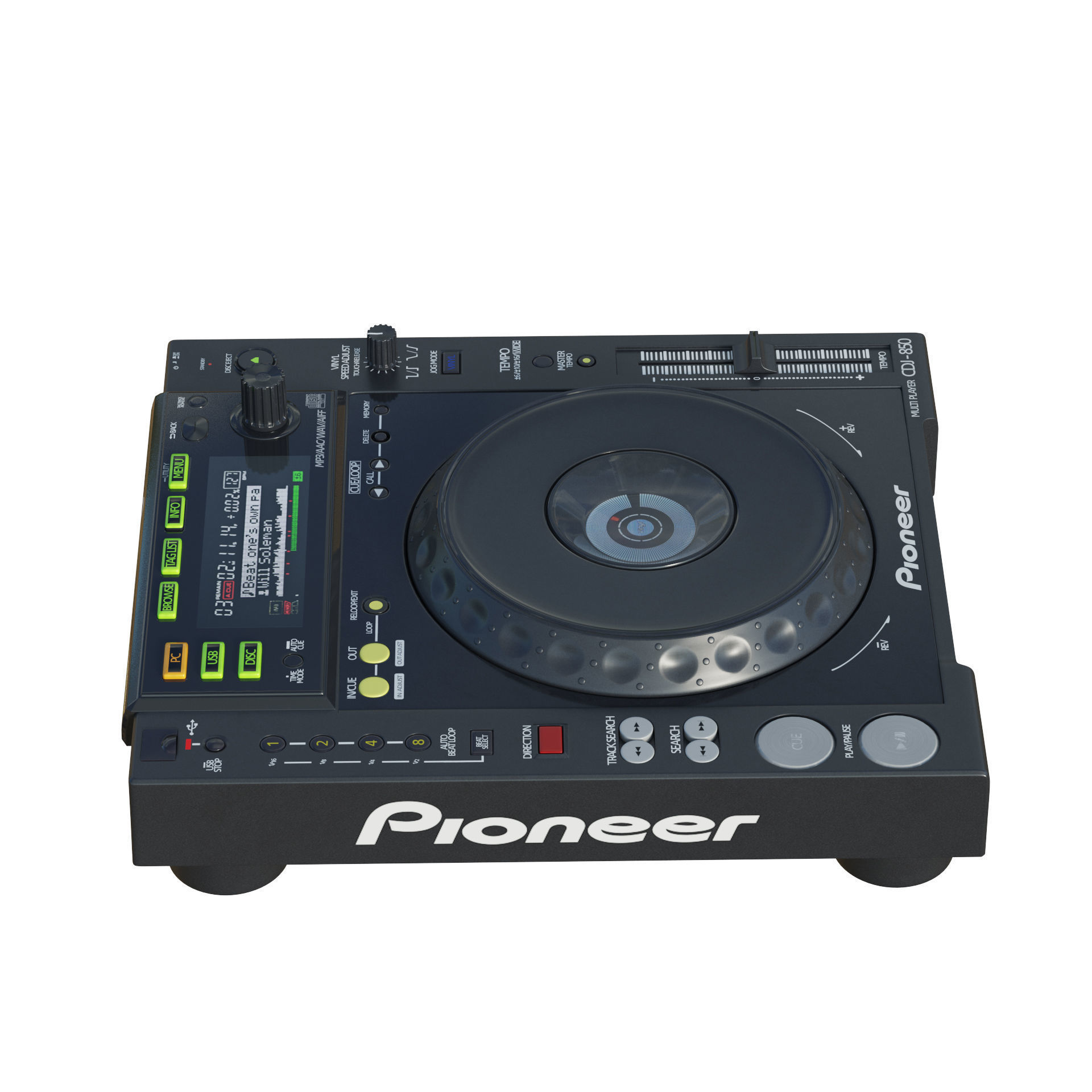 Pioneer CDJ 850 Black 3D model_15