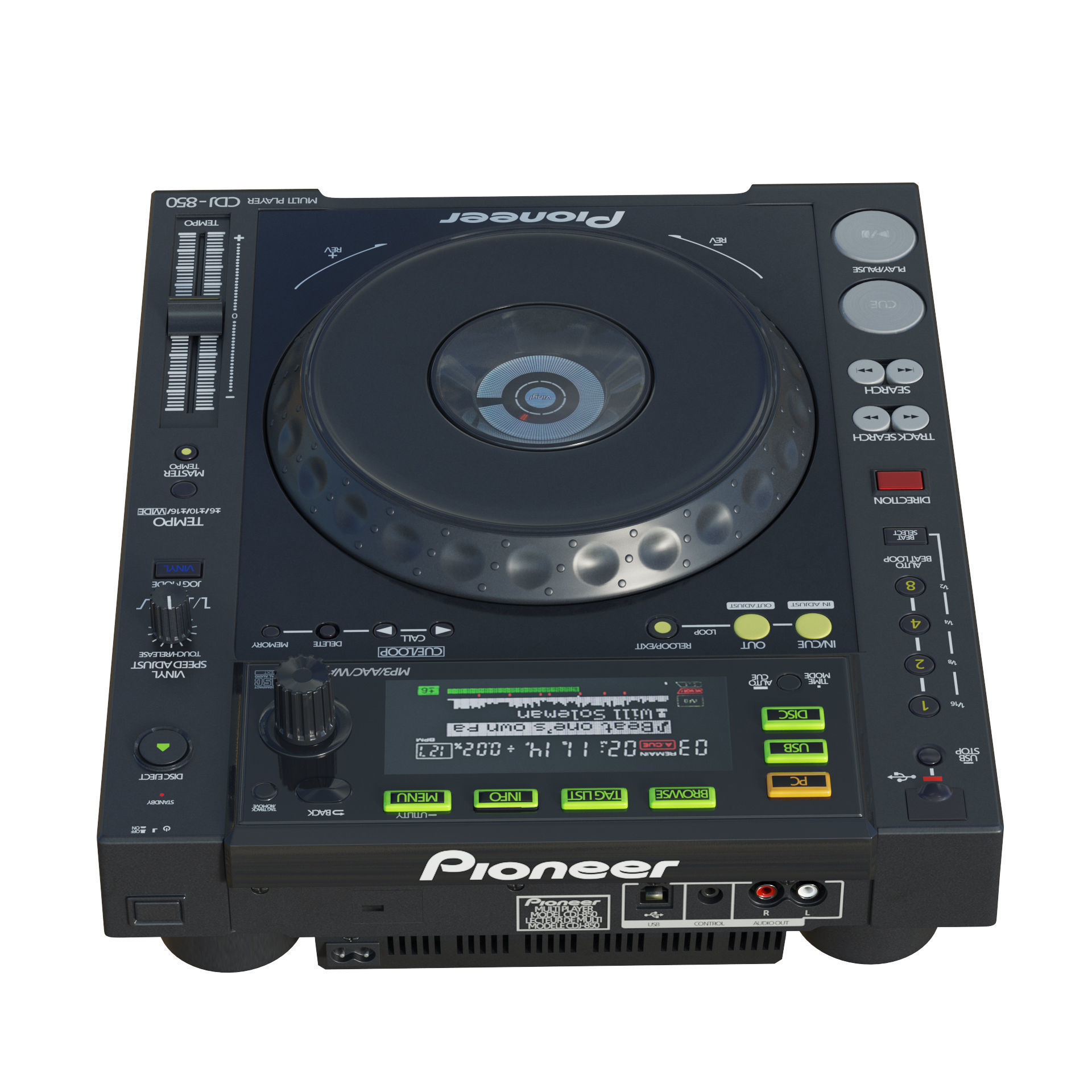 Pioneer CDJ 850 Black 3D model_10