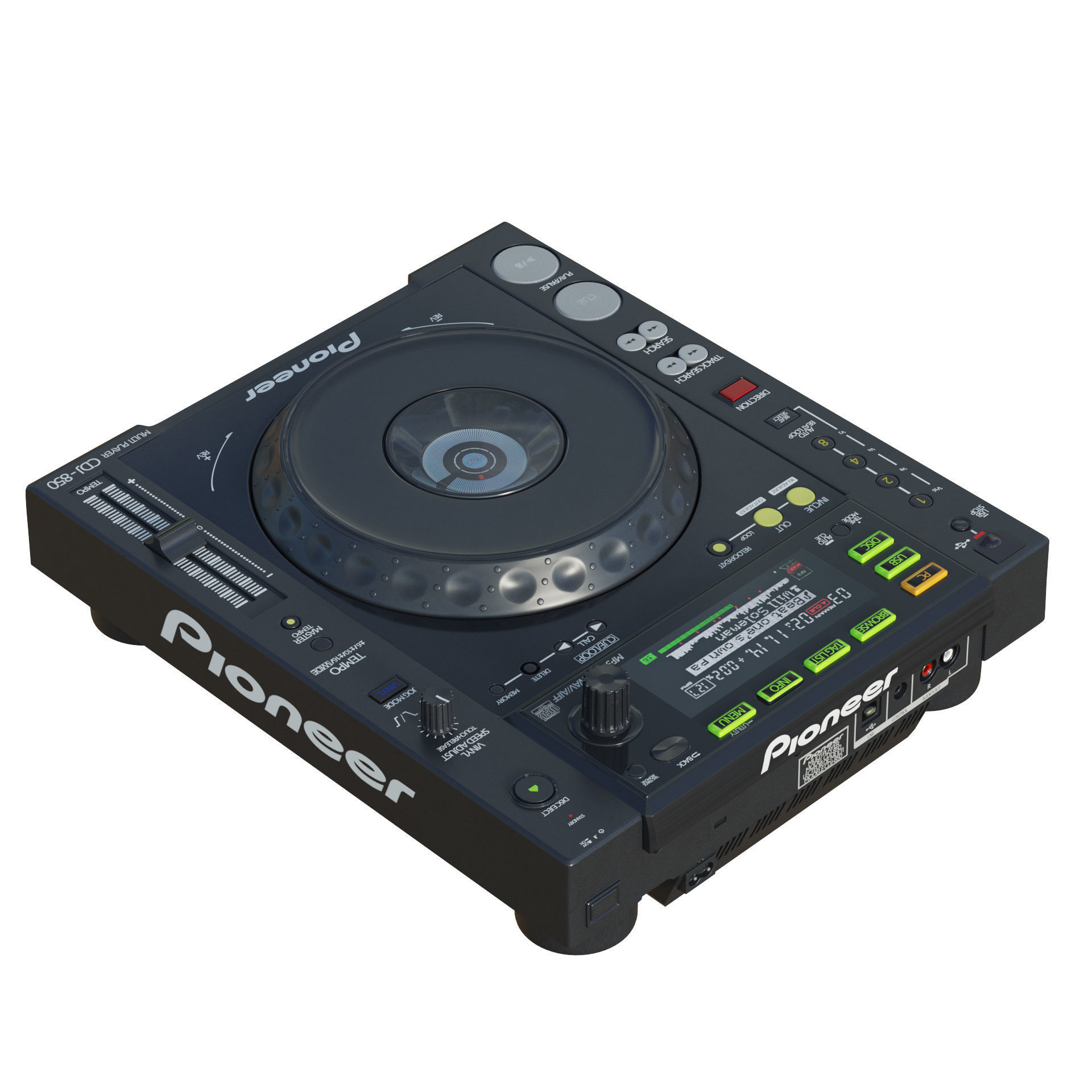 Pioneer CDJ 850 Black 3D model_7