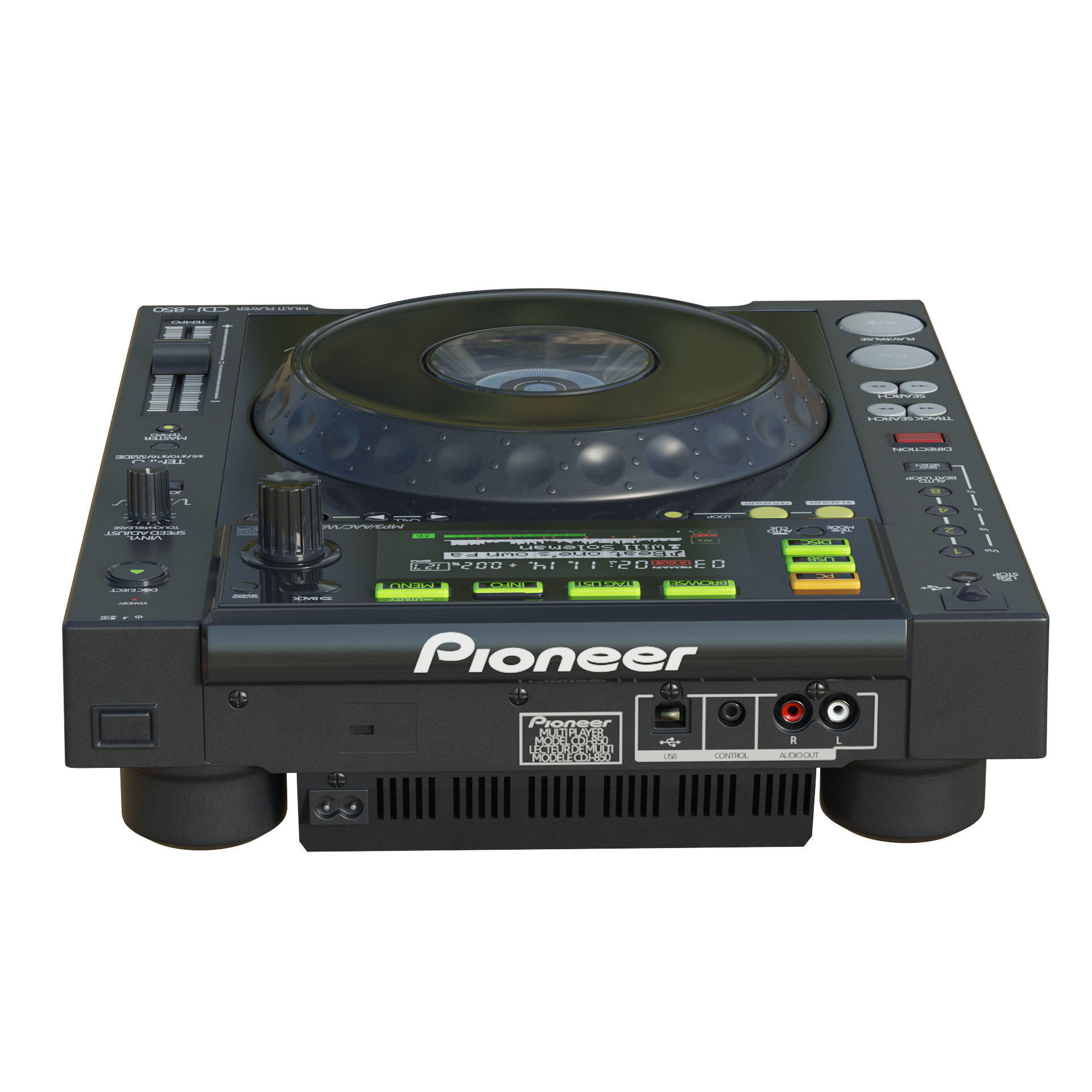 Pioneer CDJ 850 Black 3D model_11
