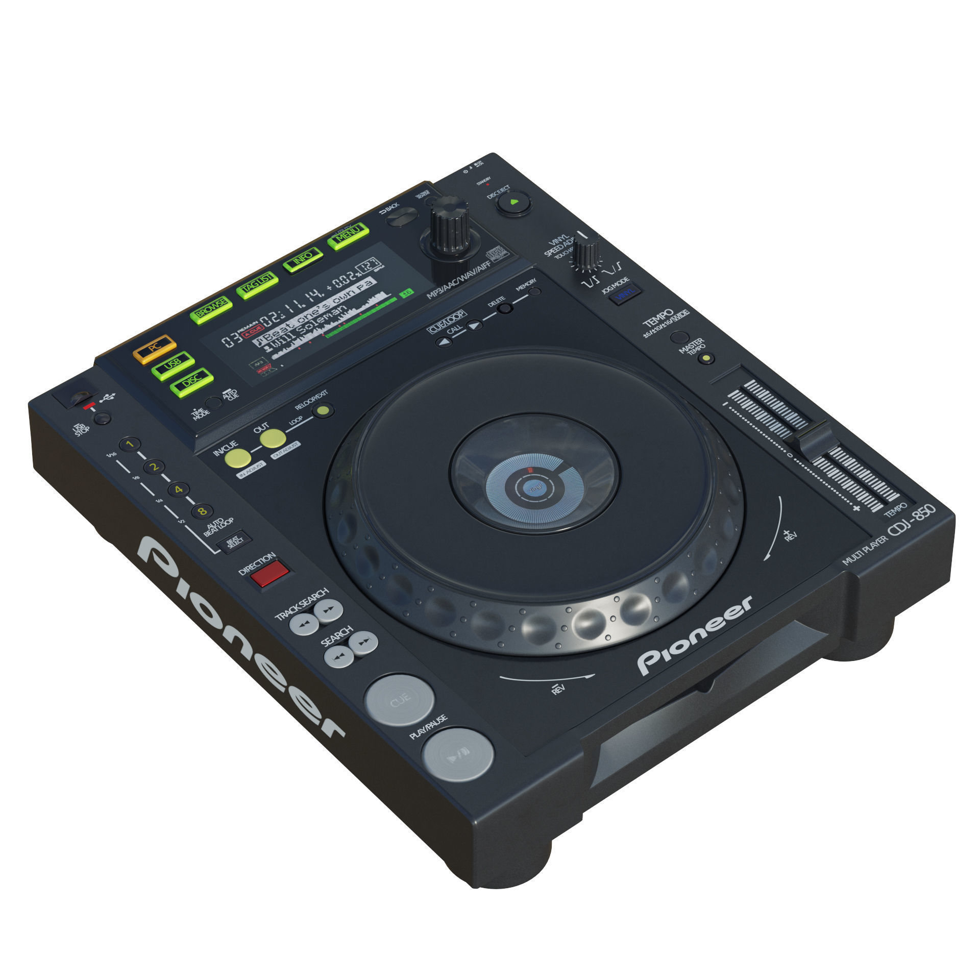 Pioneer CDJ 850 Black 3D model_17