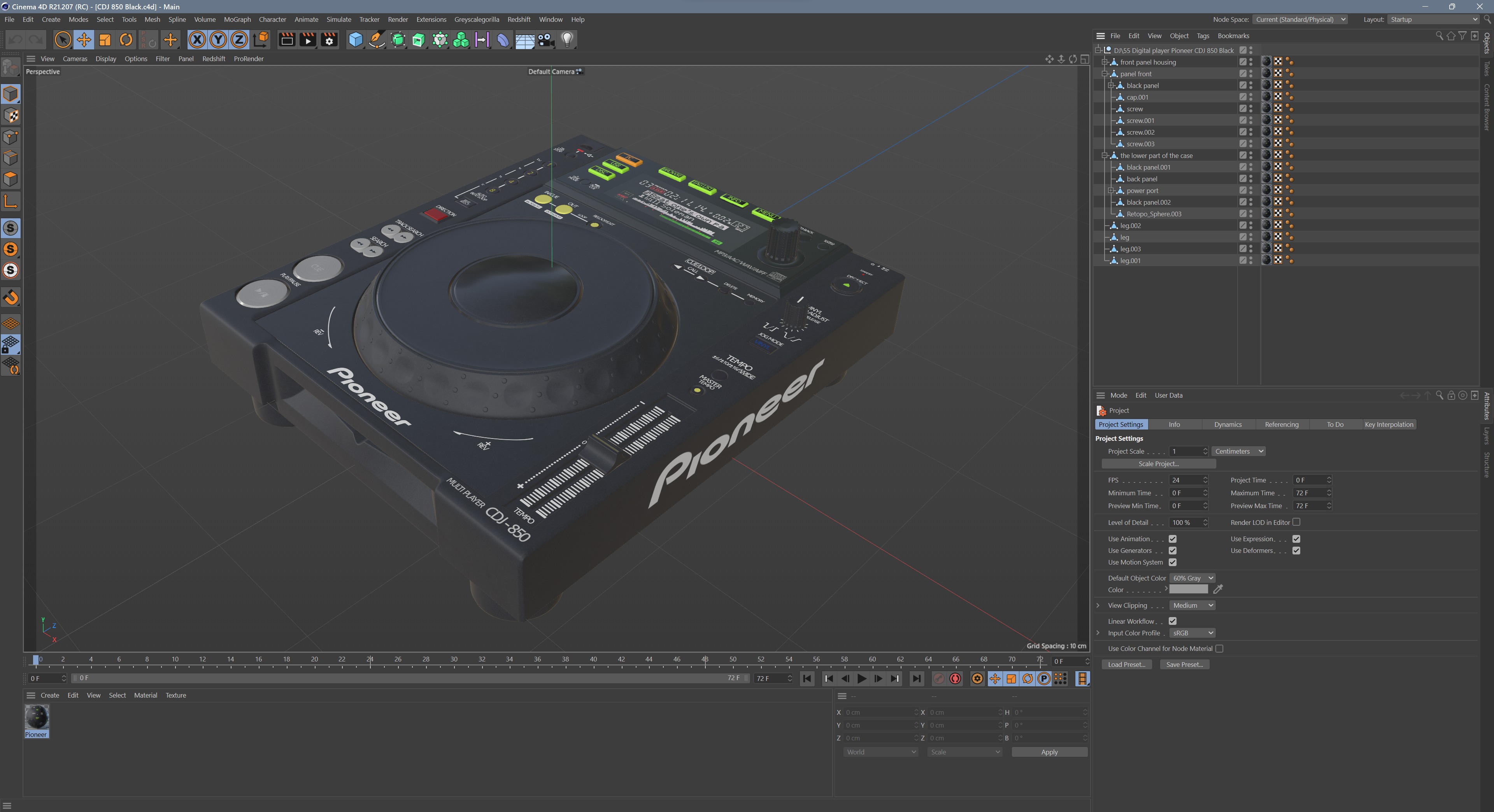 Pioneer CDJ 850 Black 3D model_22