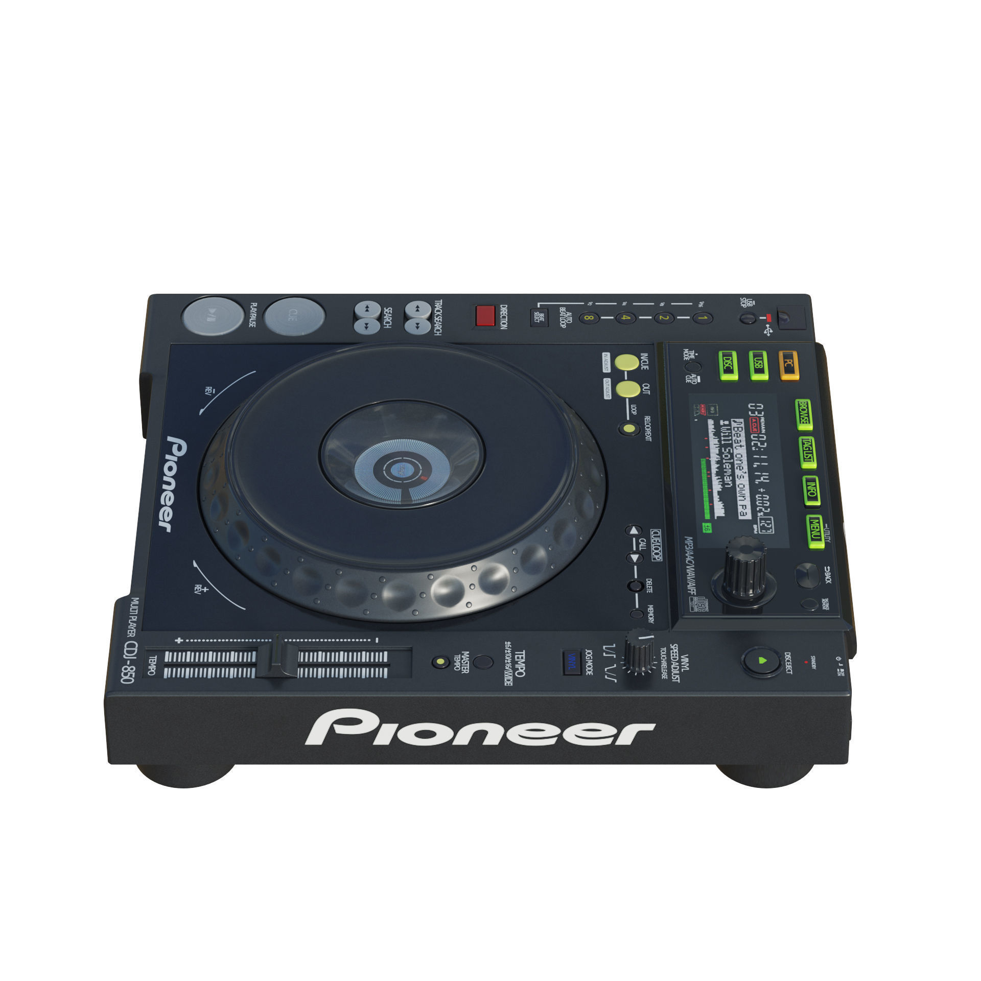 Pioneer CDJ 850 Black 3D model_6