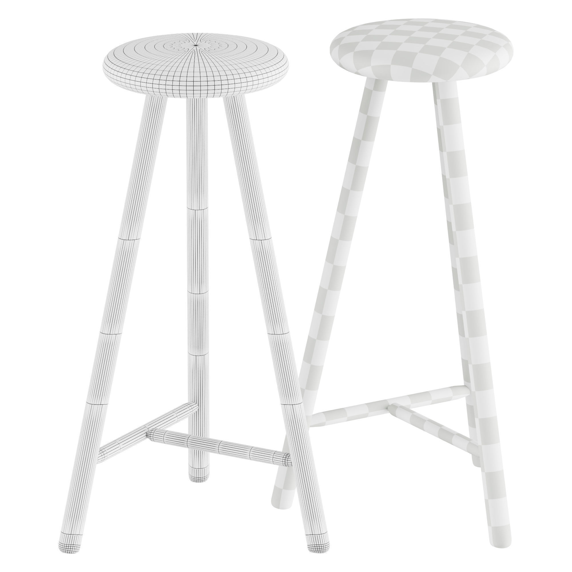 Nikari PERCH Stool 3D model_2