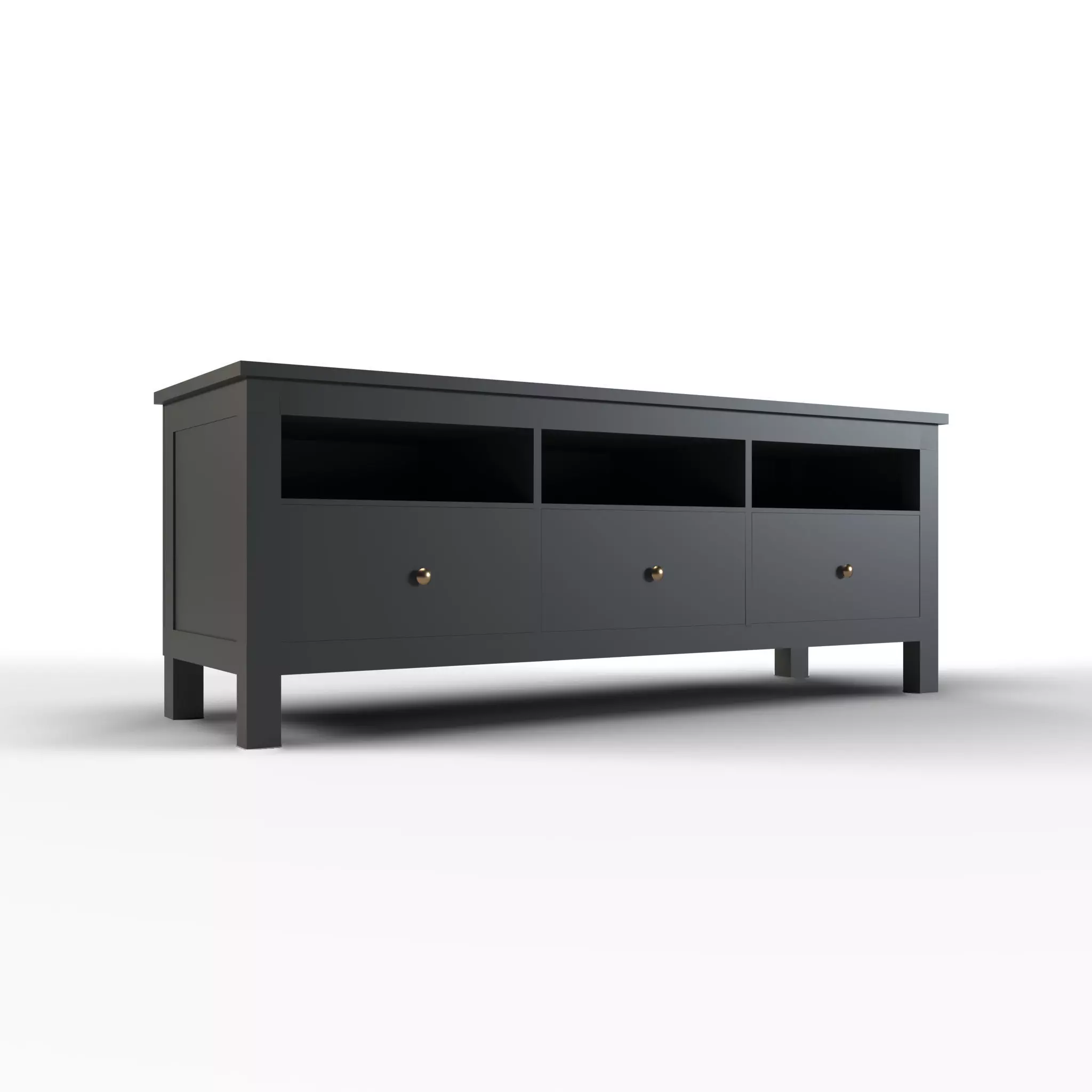ikea tv stand bench with cabinet Low-poly 3D model