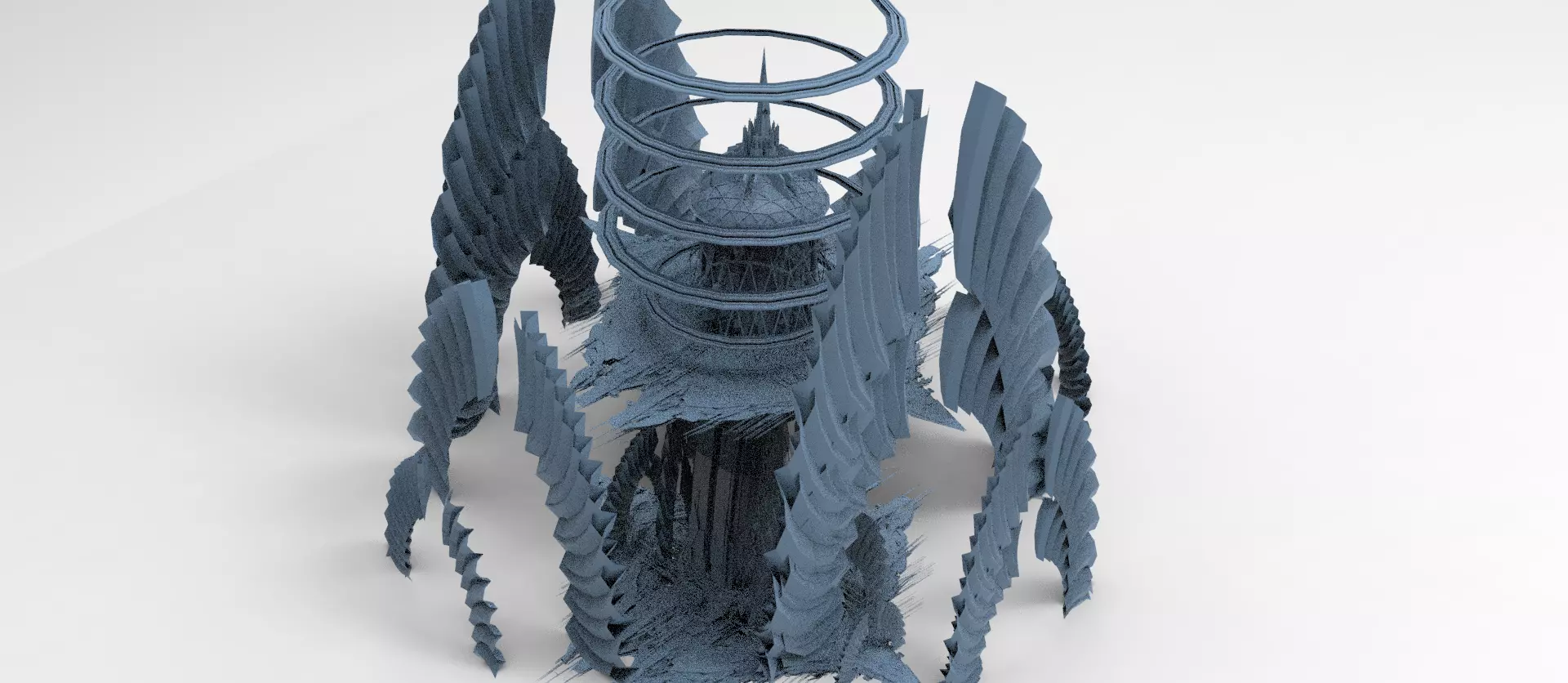 Cyber Elite Tower Media Caster  Low-poly 3D model_0