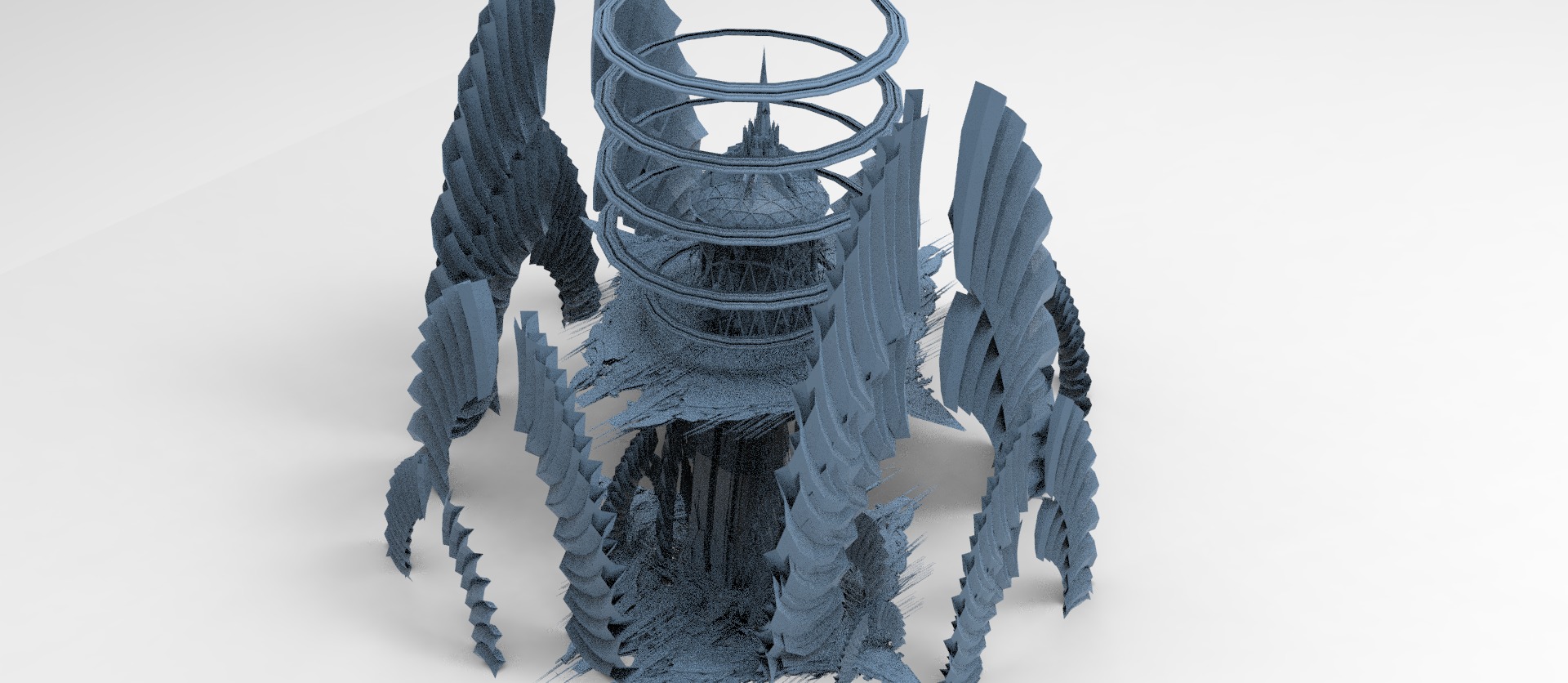 Cyber Elite Tower Media Caster  Low-poly 3D model_1