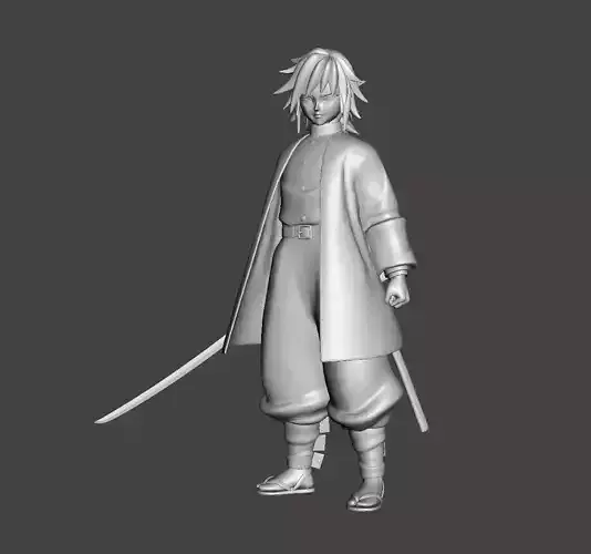 Giyu Tomioka Water Hashira 3D Model 3D print model