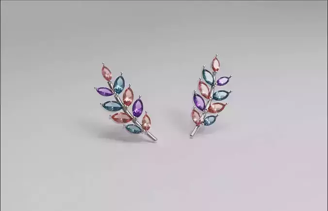 Leaf Earring Code 002 