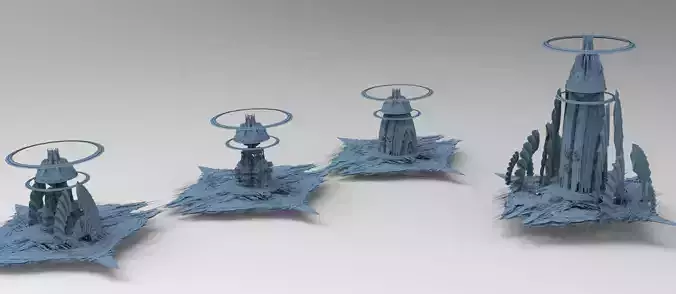 Cyberpunk  Media Towers 4 versions