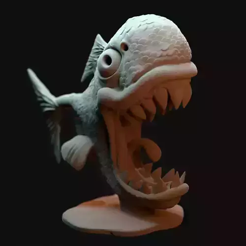3d funny fish model