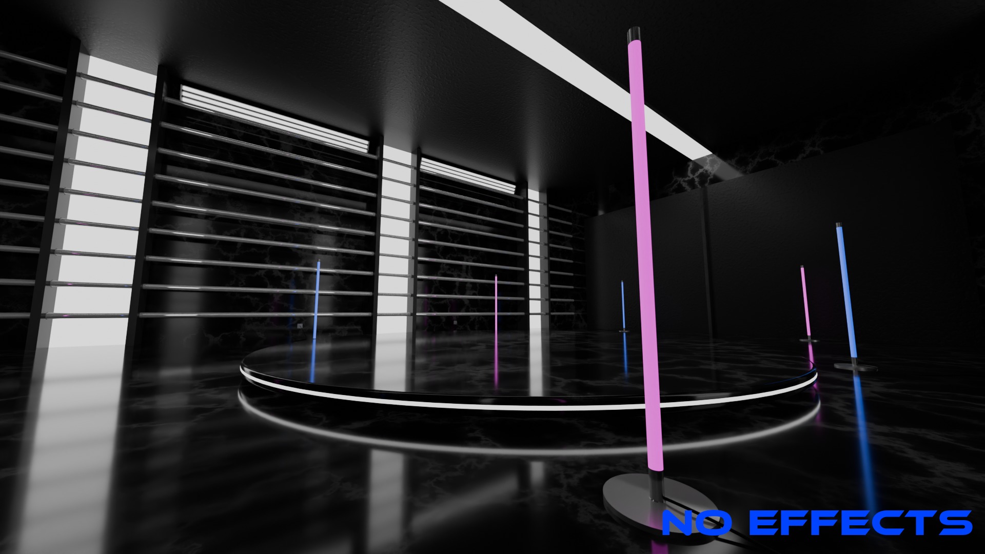 Neon Car Showroom 3D model_17