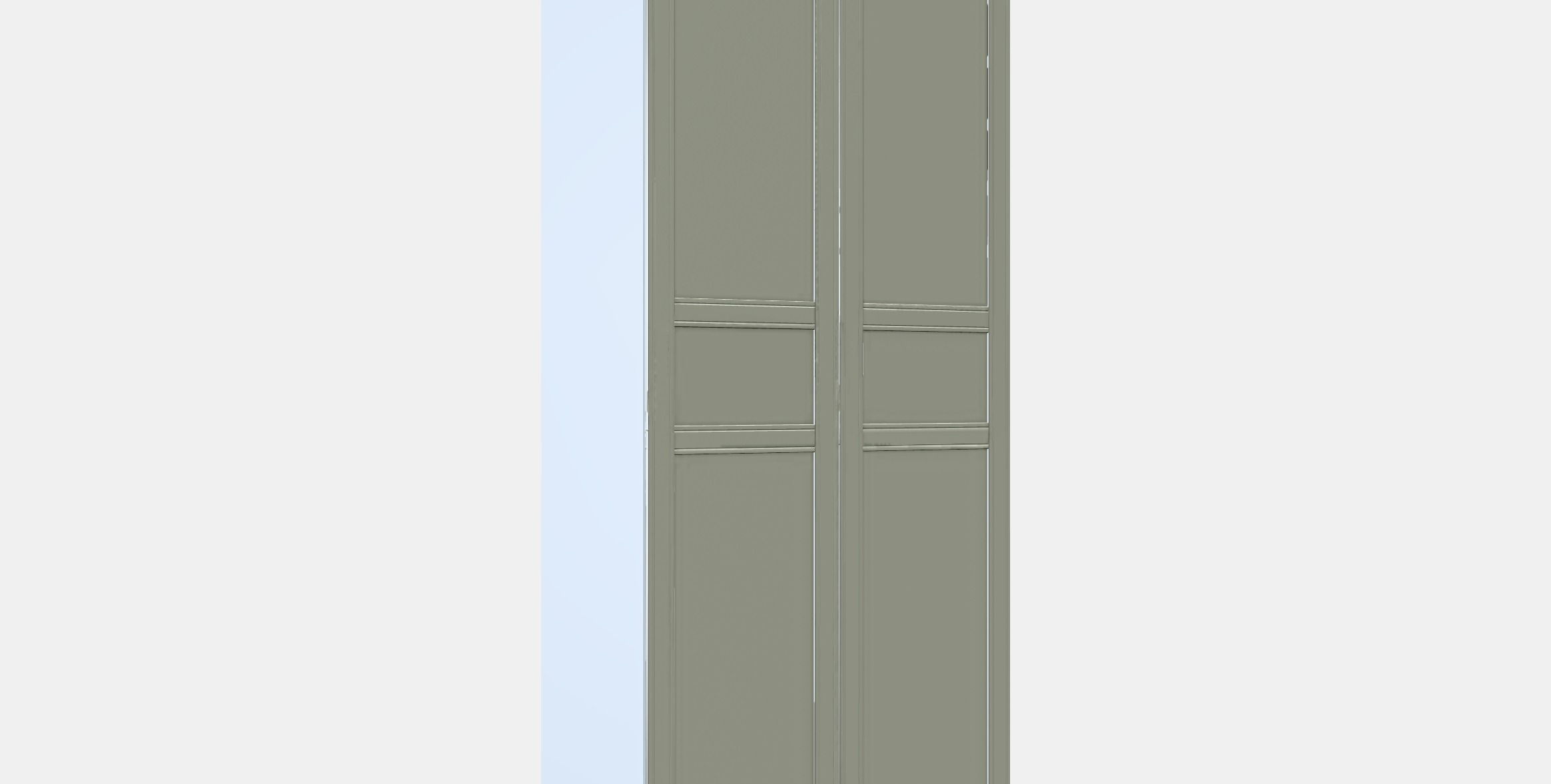 PAX - FLISBERGET Wardrobe 3 Low-poly 3D model_9