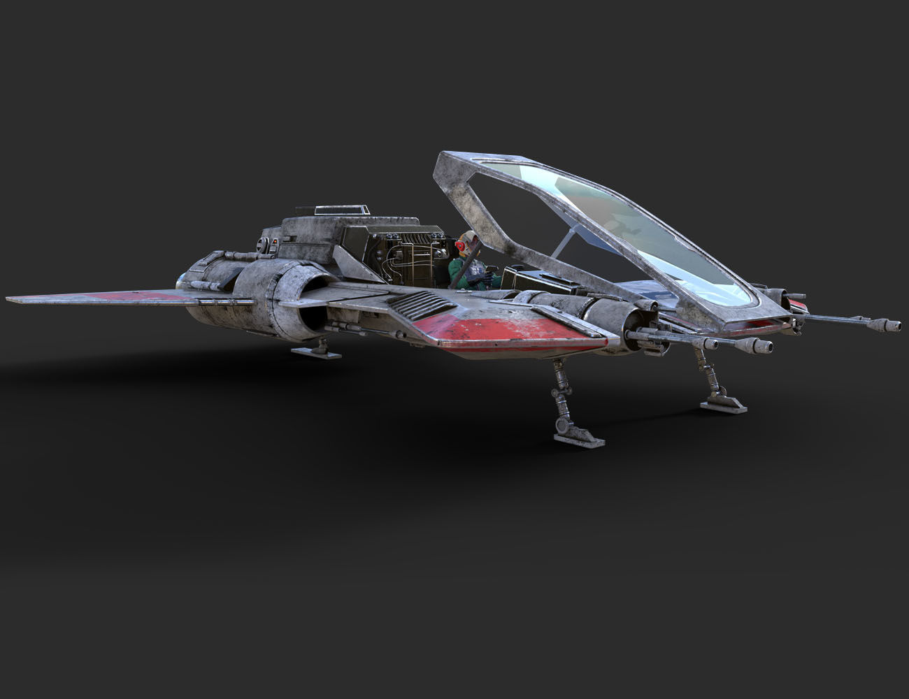 Pirate Snub Fighter DAZ3D Version 3D model_2