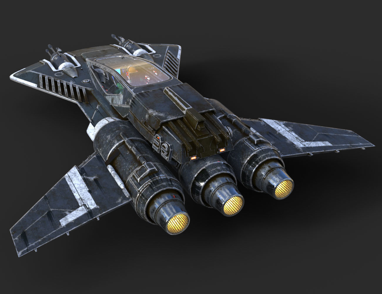 Pirate Snub Fighter DAZ3D Version 3D model_11