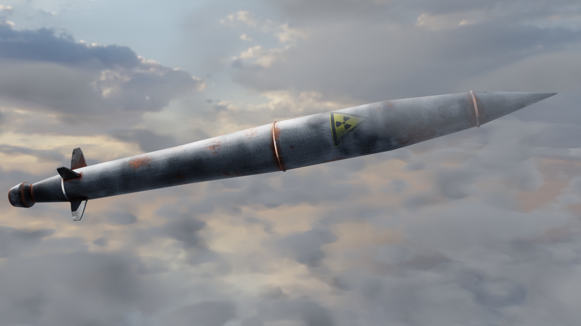 3D missile  free model Free low-poly 3D model_6